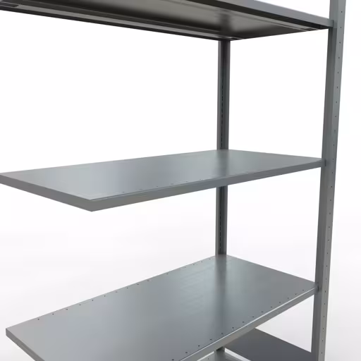 Aanbouwrekken, rekken, insteeksysteem MULTIplus85, 2000 x 1000 x 500 mm (HxBxD), 5 legborden, lengtestangen, verzinkt uit de categorie aanbouwrekken met de GTIN 4004514284976 Aanbouwrek, stelling, insteeksysteem MULTIplus85, 2000 x 1000 x 500 mm, 5 legborden, verzinkt van het merk Schulte Lagertechnik uit het assortiment insteeksysteem
