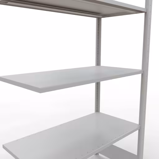 Aanbouwrekken, rekken, insteeksysteem MULTIplus150, 2000 x 1000 x 500 mm, 5 planken, RAL 7035 lichtgrijs van Schulte Lagertechnik uit de categorie insteeksystemen