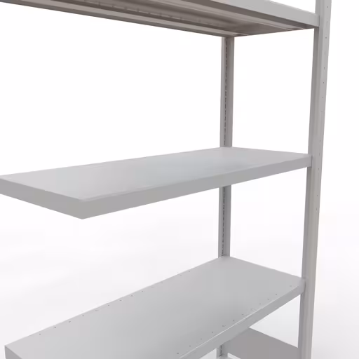 Figuur nr. 13 van het artikel aanbouwrekken, legbordstellingen, insteeksysteem MULTIplus250, 2000 x 1000 x 400 mm, 5 legborden, lengtestangen, RAL 7035 lichtgrijs uit de insteeksysteem productgroep van Schulte Lagertechnik.