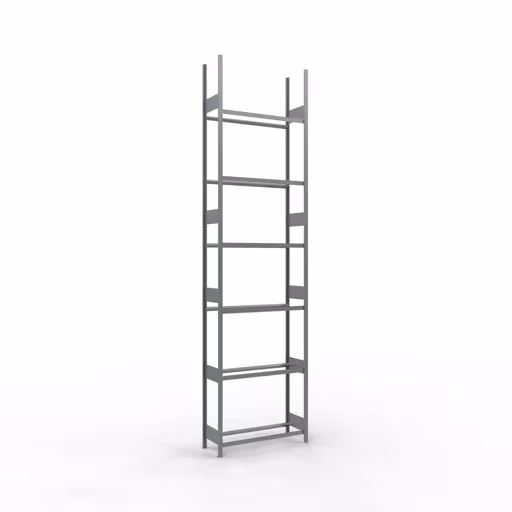 Basisplank, wiel-/bandenplank, 4500 x 1150 x 400 mm, verzinkt, 6 opslagniveaus met 150 kg vakbelasting per niveau, opbergruimte voor auto-onderdelen, art.nr. 20794