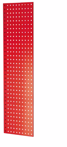 Extra afbeelding van het artikel geperforeerde plaat zijpaneel, 90 x 1300 x 400 mm (H x D), RAL 3000 vuurrood uit accessoires