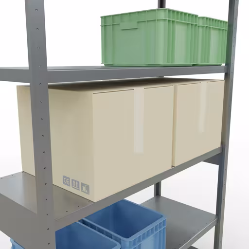 Productafbeelding nr. 15 van artikel insteeksysteem basisplank 2500x1300x500 mm, type 250 kg, verzinkt Afbeelding nr. 15 van het artikel insteeksysteem basisplank 2500x1300x500 mm, type 250 kg, verzinkt uit de insteeksysteem productgroep van Schulte Lagertechnik