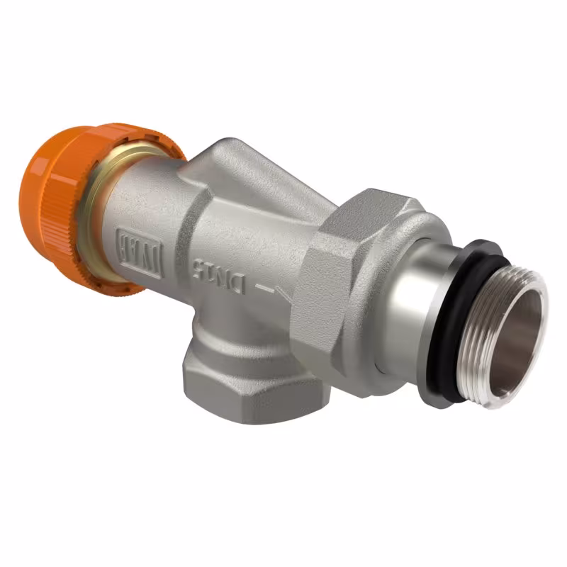 Harmonia omgekeerde thermostatische ontluchter 1/2 inch IT x 1/2 inch AG VCR 2132 NH van Ivar Ivar thermostatische kranen HARMONIA serie, radiatormontage & aansluitingen, art.nr. 501190