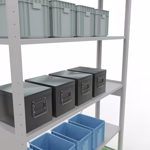 Insteeksysteem basisplank 2500x1300x300 mm, type 150 kg, lichtgrijs uit de categorie basisplanken met de GTIN 4004514292544 Insteeksysteem basisplank 2500x1300x300 mm, type 150 kg, lichtgrijs van Schulte Lagertechnik uit het assortiment insteeksysteem