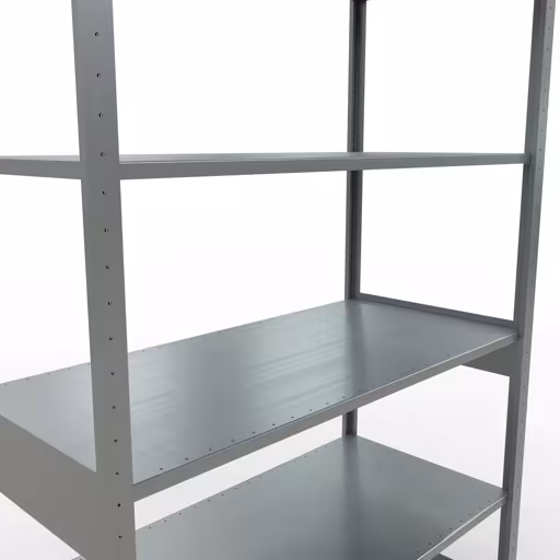 Basisplank, legbord, insteeksysteem MULTIplus150, 2500 x 1300 x 600 mm, 6 legborden, lengtestangen, verzinkt van Schulte Lagertechnik uit het assortiment insteeksysteem