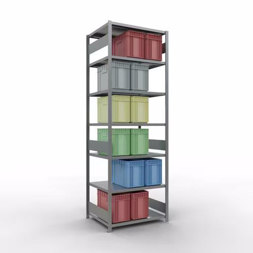 Figuur nr. 15 van het artikel basisrek, legbord, insteeksysteem MULTIplus330, 3000 x 1000 x 800 mm, 7 legborden, lengtestangen, verzinkt uit de insteeksysteem productgroep van Schulte Lagertechnik.