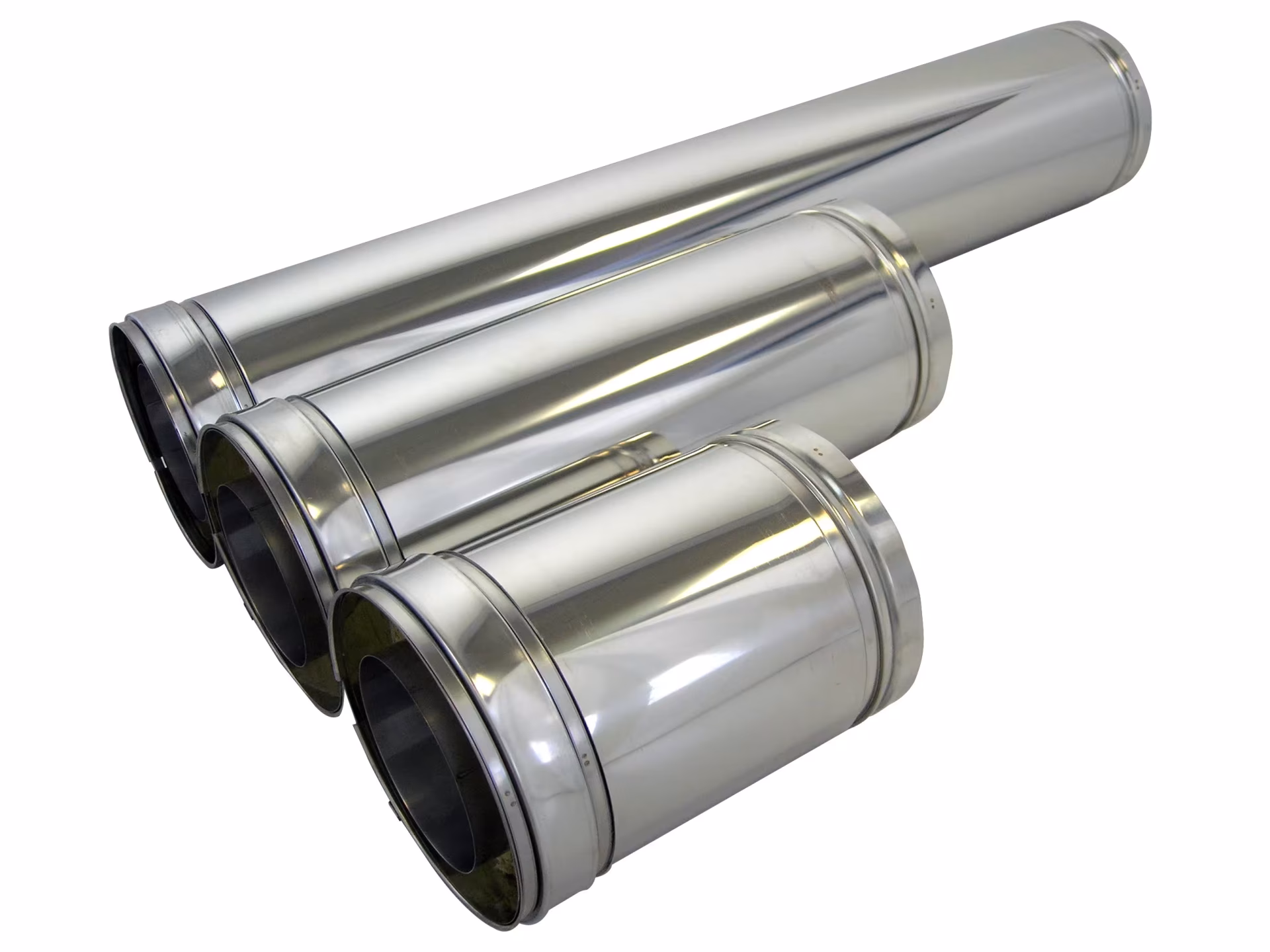 DW dubbelwandig buiselement D450 BL = 500 mm met klemband uit de categorie RVS dubbelwandig uitlaatsysteem met art.nr. 671454