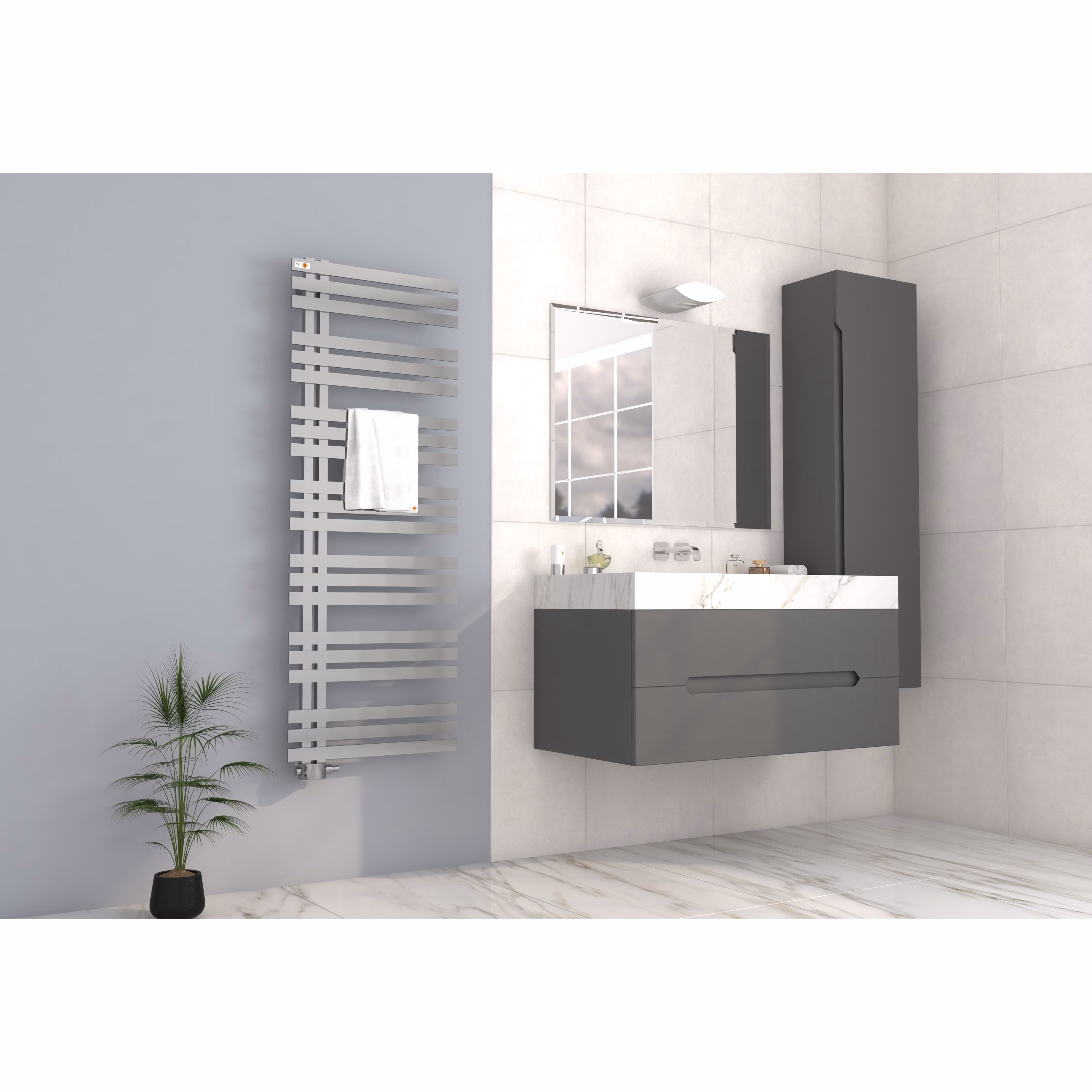 Ohne Text 97015564672381932 Mert Design badkamer radiator model Elen, chroom, 500x800 mm
