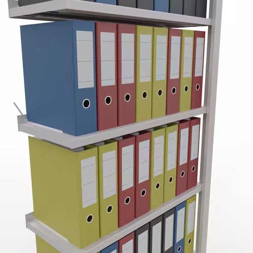Figuur nr. 10 van het artikel aanbouwrekken, kantoorrekken, insteeksysteem MULTIplus85, 2300 x 750 x 300 mm, 7 planken, kruisschoor, met aanslagbalk, lichtgrijs uit de productgroep kantoorrekken van Schulte Lagertechnik.