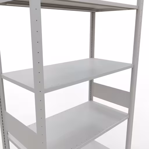 Basisplank, legbord, insteeksysteem MULTIplus150, 3000 x 1000 x 500 mm (HxBxD), 7 legborden, lengtestangen, RAL 7035 lichtgrijs met artikelnr. 32652-LR Basisplank, legbord, insteeksysteem MULTIplus150, 3000 x 1000 x 500 mm, 7 planken, RAL 7035 lichtgrijs van Schulte Lagertechnik uit de categorie insteeksysteem