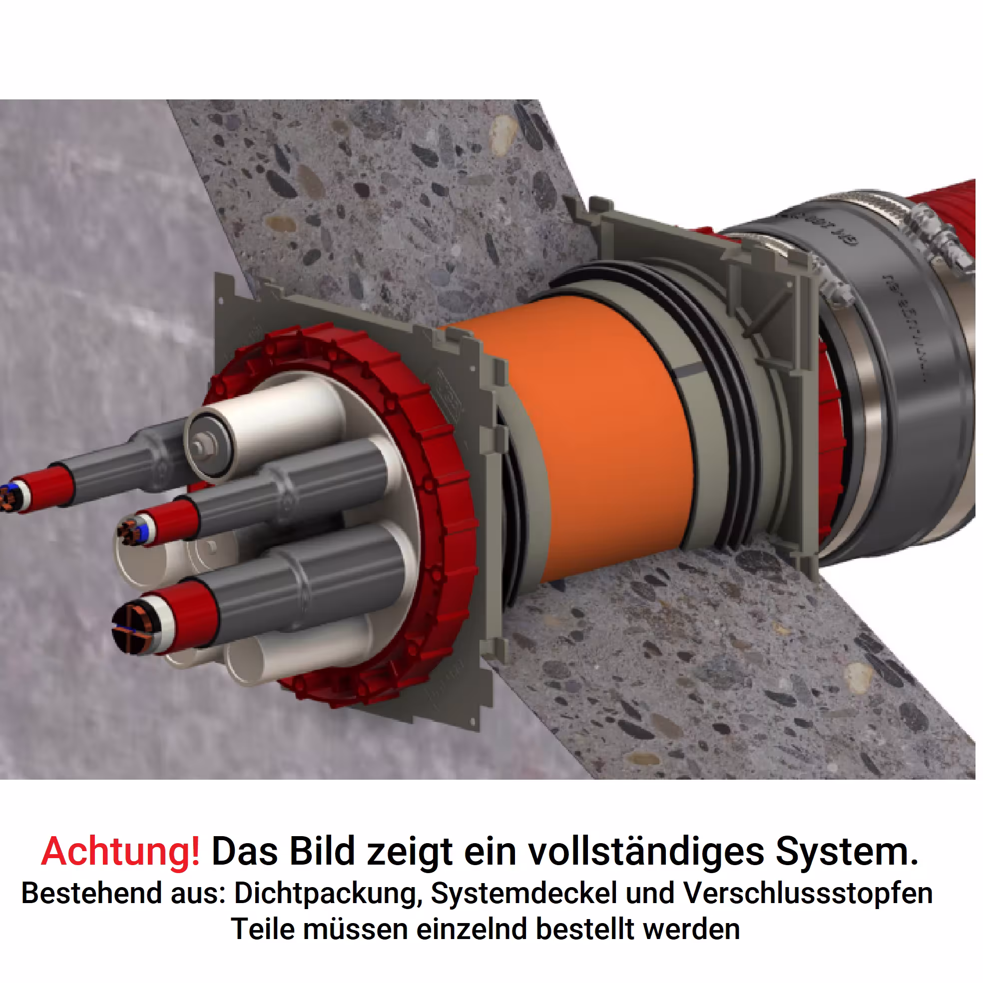 Enkelvoudige pakkingbajonet BKD150-K/530 van het merk UGA System-Technik Enkelvoudige pakking bajonet BKD150-K type wanddikte: 530 mm uit de kabelbeschermingscategorie met artikelnr. 401115053000