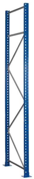 Palletstelling standframe S645-B25, ongemonteerd, 6000x800 mm, blauw/gegalvaniseerd van Schulte Lagertechnik Palletstelling standframe S645-B25, ongemonteerd, 6000x800 mm, blauw/verzinkt, accessoires, artikelnr. 46208