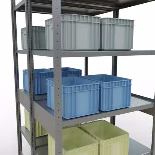 Basisplank, dubbele plank, legplank-insteeksysteem MULTIplus250, 2500 x 1000 x (2x600) mm, 2x6 legborden, kruisschoor, verzinkt met art.nr. 14261-G Basisplank, dubbele plank, rekkensysteem MULTIplus250, 2500 x 1000 x (2x600) mm, 2x6 planken, kruisschoor, gegalvaniseerd van Schulte Lagertechnik uit de categorie rekken