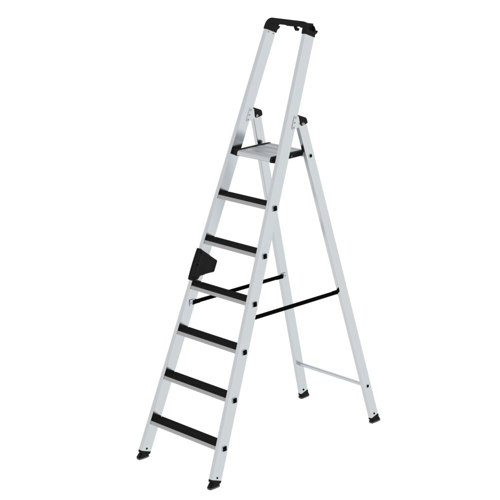 Munk trapladder, enkelzijdige toegang met kliksysteem, 7 treden van Günzburger Steigtechnik Munk enkelzijdige trap met klikmechanisme, uit de categorie trapladders, artikelnummer 041507