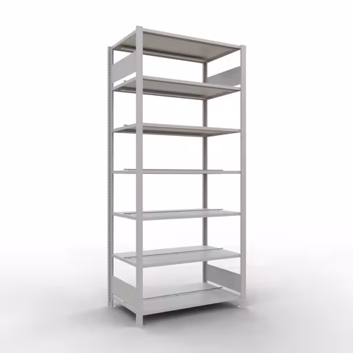 Figuur nr. 17 van het artikel basisplank, kantoorplank, insteeksysteem MULTIplus150, 2300 x 1000 x 600 mm, 7 planken, met middenaanslag, lichtgrijs uit de productgroep kantoorplanken van het merk Schulte Lagertechnik.