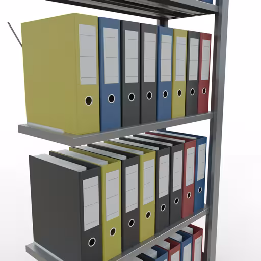 Afbeelding nr. 11 van het artikel, kantoorreksysteem MULTIplus85, 1800 x 750 x 300 mm, 5 legborden, verzinkt, zonder aanslaglijst uit de productgroep kantoorrekken van Schulte Lagertechnik