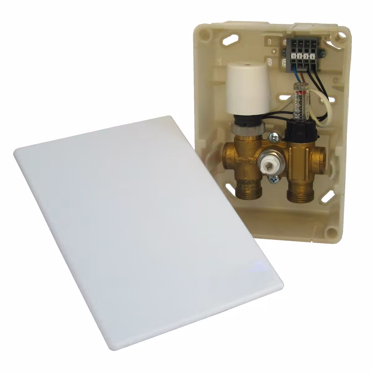 HoWaTech Duo warmwater vloerverwarming | Set met dubbele buis verwarmingsmat en elektrische schakelkast verwarmingsoppervlak 2,5m² van HoWaTech met art.nr. 11155025