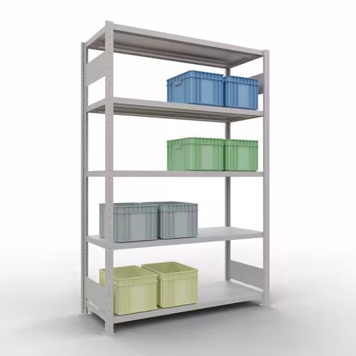 Figuur nr. 12 van het artikel basisplank, legbord, insteeksysteem MULTIplus250, 2000 x 1300 x 500 mm, 5 legborden, RAL 7035 lichtgrijs uit de productgroep insteeksysteem van het merk Schulte Lagertechnik.