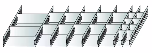 Sleufbakset 2 voor ladehoogte 100 mm van Schulte Lagertechnik uit het plug-in systeem-assortiment
