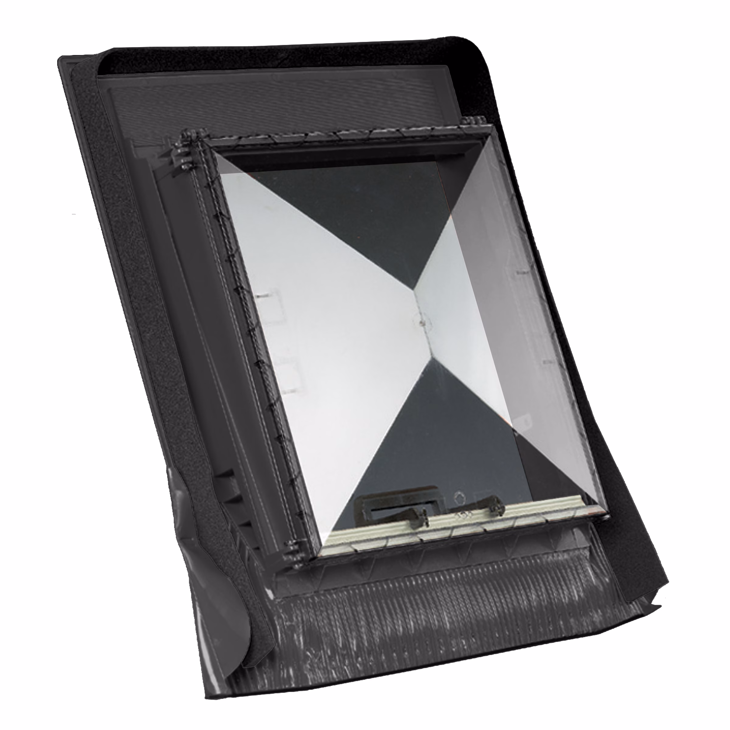 Prismax universeel daktoegangsluik voor platte en geprofileerde dakpannen, zwart, van Klöber Prismax universeel daktoegangsvenster uit de categorie dakveiligheid, artikelnummer KT4001-4-0450