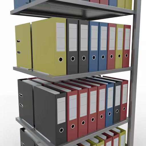 Afbeelding nr. 17 van het artikel, kantoorreksysteem MULTIplus150, 1800 x 750 x 600 mm, 5 legborden, verzinkt, met middenaanslag uit de productgroep kantoorrekken van Schulte Lagertechnik