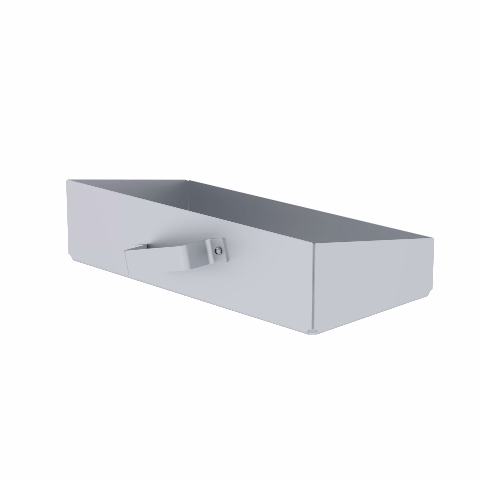 Nog een blik op de aan beide zijden toegankelijke artikelopbergbak voor opklaptrappen uit de categorie ladders & steigers