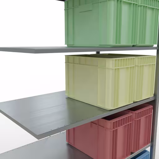 Insteeksysteem opzetplank 2500x1300x800 mm, type 150 kg, verzinkt met art.nr. 12786-130 Insteeksysteem opzetplank 2500x1300x800 mm, type 150 kg, verzinkt van Schulte Lagertechnik uit de categorie insteeksysteem