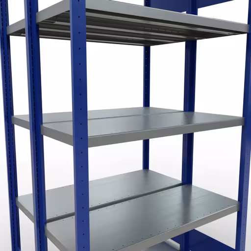 Extra afbeelding van het artikel Basisplank, dubbele plank, plankinsteeksysteem MULTIplus250, 2000 x 1000 x (2x400) mm, 2x5 planken, lengtestangen, RAL 5010 gentiaanblauw uit dubbele planken