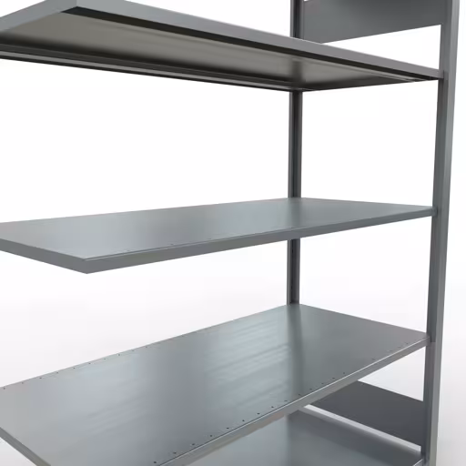 Afbeelding nr. 8 van het artikel aanbouwrekken, kantoorrekken, insteeksysteem MULTIplus150, 1800 x 1300 x 600 mm, 5 legborden, lengtestangen, verzinkt, zonder middenaanslag uit de productgroep kantoorrekken van Schulte Lagertechnik