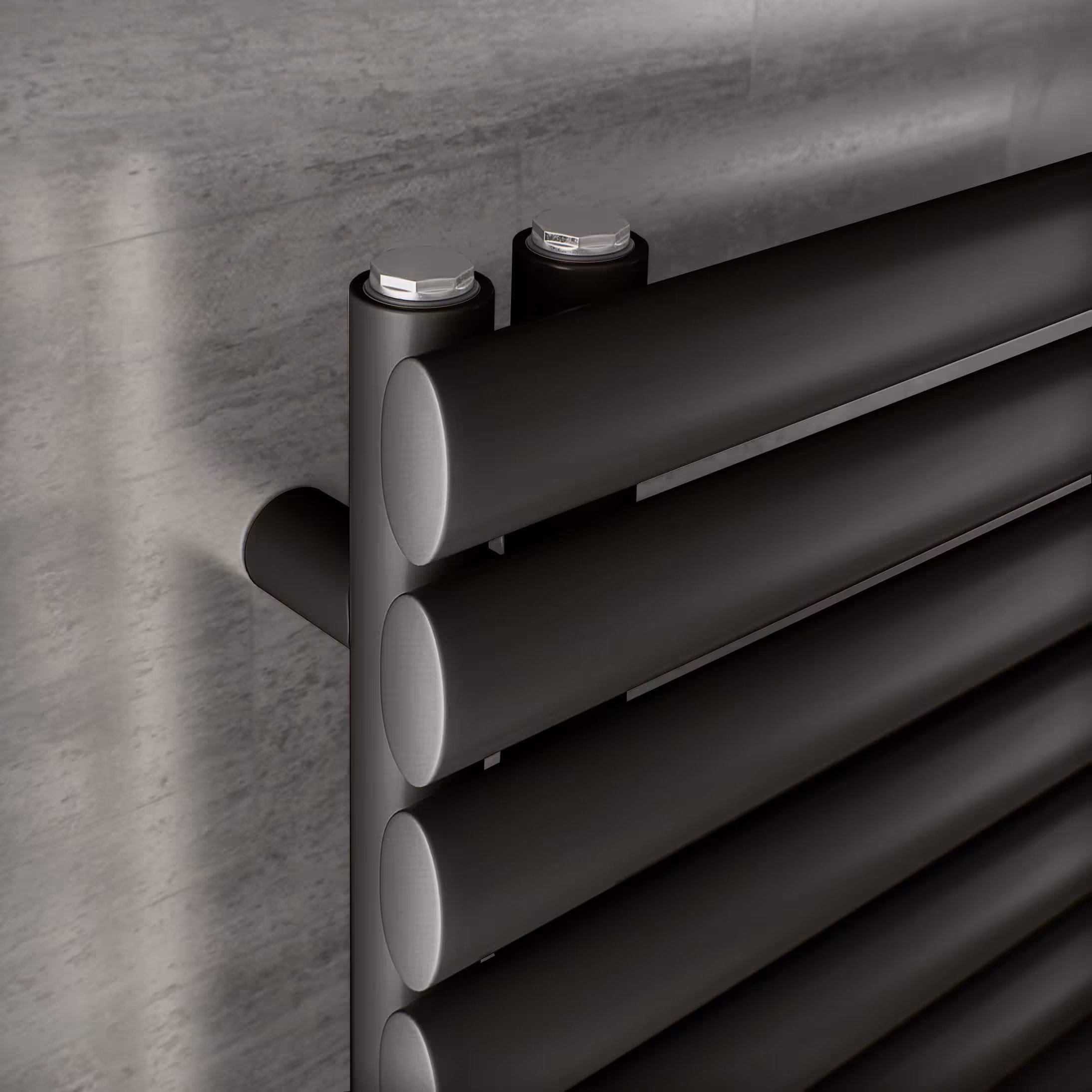 Badkamerradiator Fortuna-Open 50 mm aansluiting antraciet RAL 7016 van het merk Ximax uit de categorie badkamerradiator