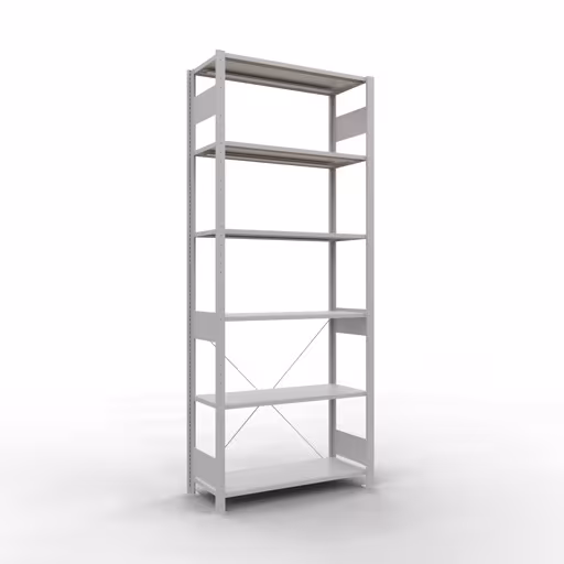 Figuur nr. 15 van het artikel basisrek, legplank-insteeksysteem MULTIplus85, 2500 x 1000 x 400 mm, 6 legborden, RAL 7035 lichtgrijs uit de productgroep insteeksysteem van het merk Schulte Lagertechnik.