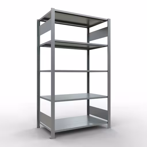 Afbeelding nr. 16 van het artikel, kantoorrekken, insteeksysteem MULTIplus150, 1800 x 1000 x 600 mm, 5 legborden, verzinkt, zonder middenaanslag uit de productgroep kantoorrekken van Schulte Lagertechnik
