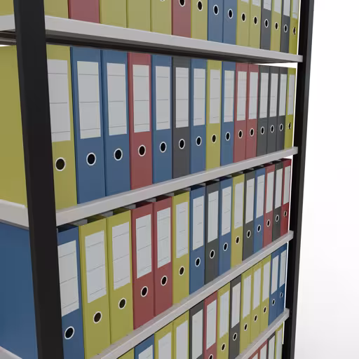 Productafbeelding nr. 13 van het artikel basisplank, kantoorplank, insteeksysteem MULTIplus85, 2300 x 1300 x 300 mm, 7 planken, kruisschoor, met stoplijst, zwart/lichtgrijs Figuur nr. 13 van het artikel basisrek, kantoorrek, insteeksysteem MULTIplus85, 2300 x 1300 x 300 mm, 7 planken, kruisschoor, met stoplijst, zwart/lichtgrijs uit de productgroep kantoorrekken van Schulte Lagertechnik.