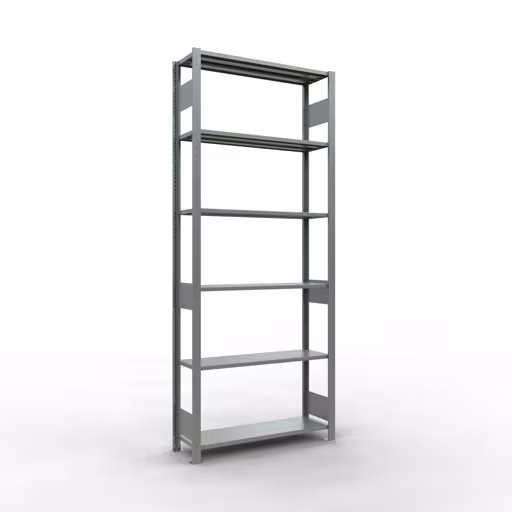 Extra afbeelding van het artikel Basisplank, legplank, insteeksysteem MULTIplus150, 2500 x 1000 x 300 mm, 6 legborden, lengtestangen, verzinkt vanaf basisplank