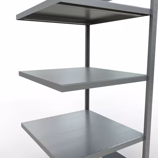 Figuur nr. 15 van het artikel aanbouwrekken, legbordstellingen, insteeksysteem MULTIplus250, 2000 x 750 x 800 mm, 5 legborden, lengtestangen, verzinkt uit de insteeksysteem productgroep van Schulte Lagertechnik.