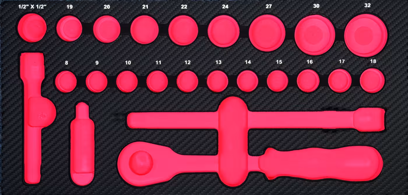 ProForm inzetstuk leeg voor 1/2" gereedschapset van PROJAHN Insteekdopsleutel-inzetstukken metrisch 12,5, dopsleutelsets & losse onderdelen, art.nr. 5999-13E