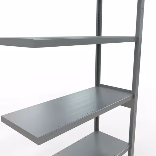 Figuur nr. 10 van het artikel aanbouwrekken, legbordstellingen, insteeksysteem MULTIplus330, 2500 x 1000 x 400 mm, 6 legborden, lengtestangen, verzinkt uit de productgroep insteeksysteem van het merk Schulte Lagertechnik.