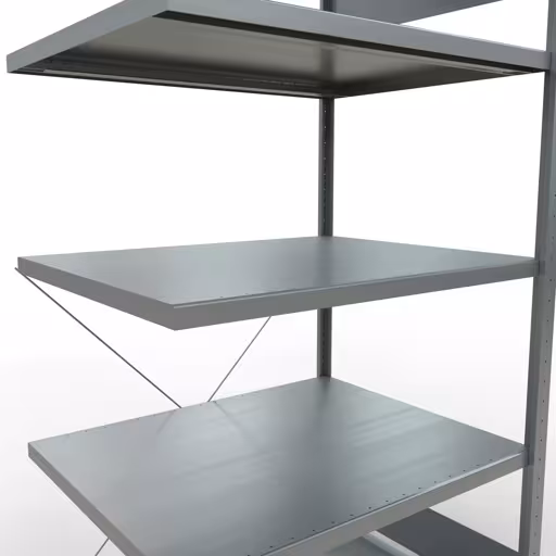 Aanbouwrekken, rekken, insteeksysteem MULTIplus250, 2000 x 1000 x 800 mm, 5 legborden, dwarsschoor, verzinkt van Schulte Lagertechnik uit de categorie insteeksystemen