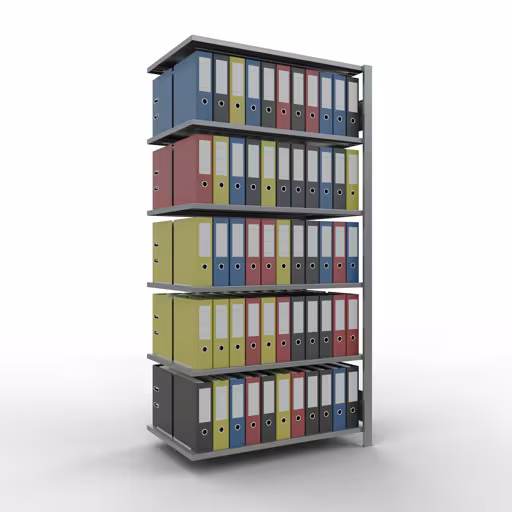 Productafbeelding nr. 15 van het artikel Aanbouwstelling, kantoorstelling, insteeksysteem MULTIplus150, 2000 x 1000 x 600 mm, 6 legborden, lengtestangen, verzinkt, zonder middenaanslag Afbeelding nr. 15 van het artikel, kantoorrekken, insteeksysteem MULTIplus150, 2000 x 1000 x 600 mm, 6 legborden, verzinkt, zonder middenaanslag uit de productgroep kantoorrekken van Schulte Lagertechnik