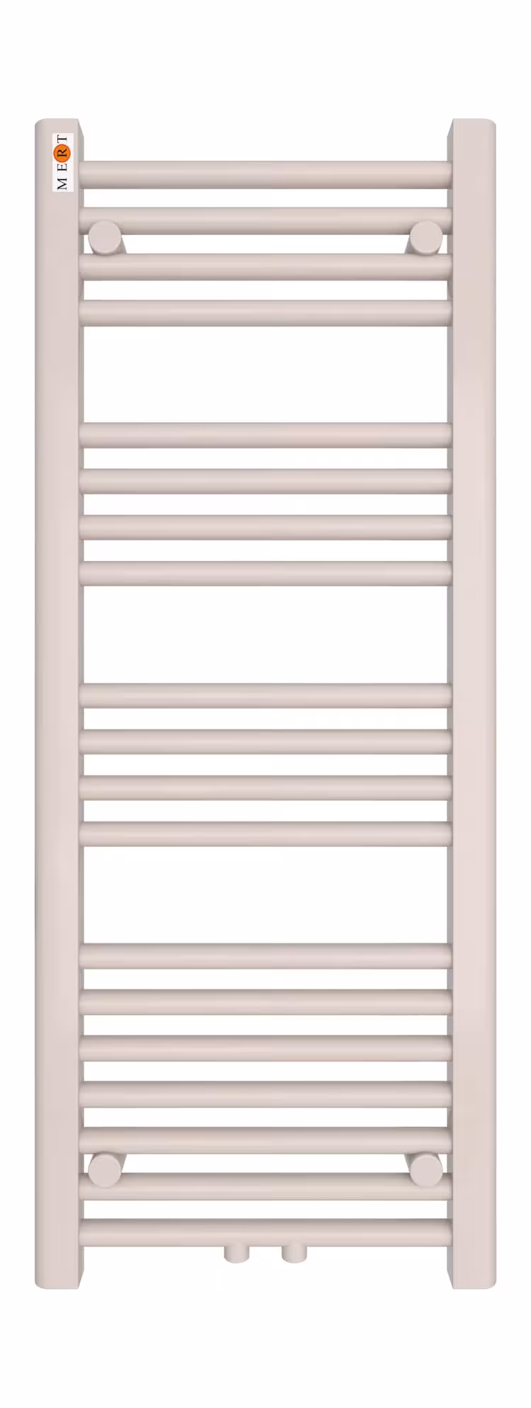 Badkamerradiator wit recht, middenaansluiting van MERT uit de categorie badkamerradiator