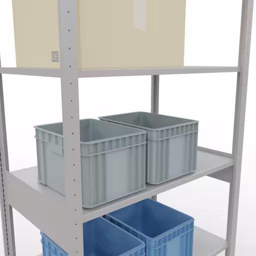 Figuur nr. 14 van het artikel basisrek, legplank-insteeksysteem MULTIplus85, 2500 x 1000 x 600 mm, 6 legborden, RAL 7035 lichtgrijs uit de productgroep insteeksysteem van het merk Schulte Lagertechnik.