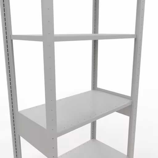 Extra afbeelding van het artikel Basisplank, legplank, insteeksysteem MULTIplus150, 2500 x 750 x 400 mm, 6 legborden, lengtestangen, RAL 7035 lichtgrijs van basisplank