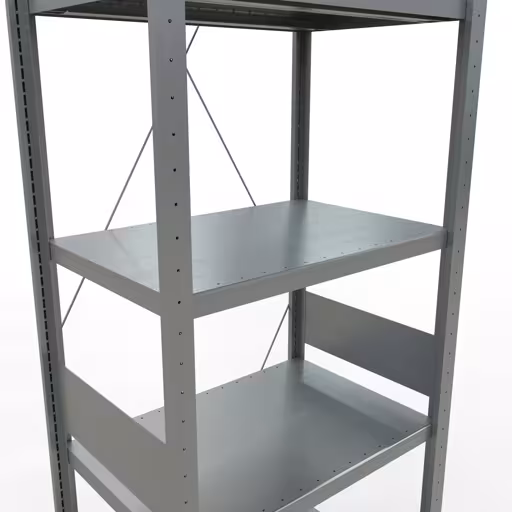 Figuur nr. 9 van het artikel basisrek, legbord, insteeksysteem MULTIplus250, 3000 x 750 x 500 mm (HxBxD), 7 legborden, kruisschoor, verzinkt uit de productgroep insteeksysteem van het merk Schulte Lagertechnik.