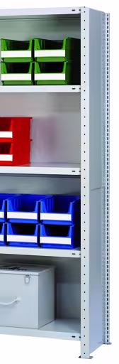 Afbeelding nr. 10 van het artikel zijwand van massief plaatstaal 1300 x 800 mm (H x D), RAL 7035 lichtgrijs, MULTIplus uit de productgroep steeksysteem van Schulte Lagertechnik