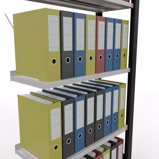 Figuur nr. 12 van het artikel aanbouwrekken, kantoorrekken, insteeksysteem MULTIplus85, 1800 x 750 x 300 mm, 5 planken, kruisschoor, met aanslaglijst, zwart/lichtgrijs uit de productgroep kantoorrekken van Schulte Lagertechnik.