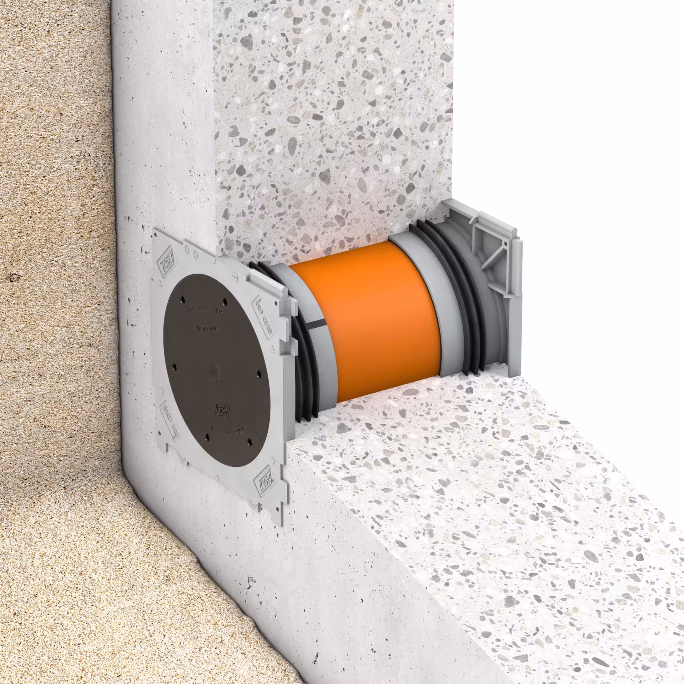Dubbele afdichting bajonet BKD150-K2 type wanddikte: 150 mm uit de kabelbeschermingscategorie met artikelnr. 402115015000