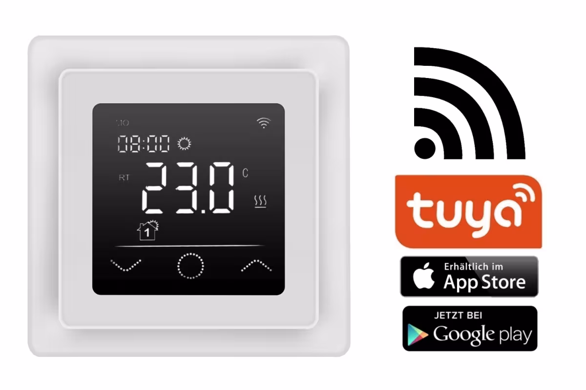 Extra afbeelding bij het artikel HoWaTech E-bedieningsbox WLAN Touch (w) | Elektrische temperatuurbegrenzing water-vloerverwarming vanaf vloerverwarmingsregeling & elektra