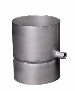 Enkelwandig EW-leidingelement met condensafvoerkanaal D250 BL = 190 mm uit de categorie RVS enkelwandig rookgassysteem met art.nr. 670457