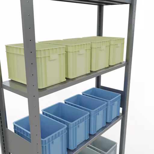 Figuur nr. 13 van het artikel basisrek, legbord-insteeksysteem MULTIplus85, 3000 x 1000 x 300 mm, 7 legborden, verzinkt uit de productgroep insteeksysteem van het merk Schulte Lagertechnik.