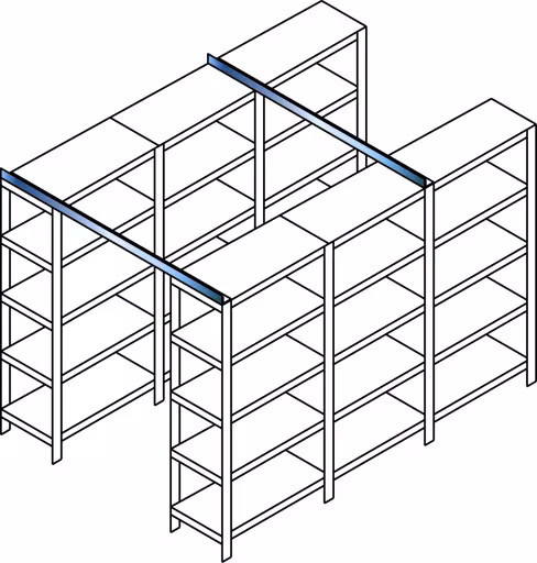 Kruisverbandset 2, 1500 mm, 40x40x2 mm (HxBxD), accessoires, artikelnr. 13305